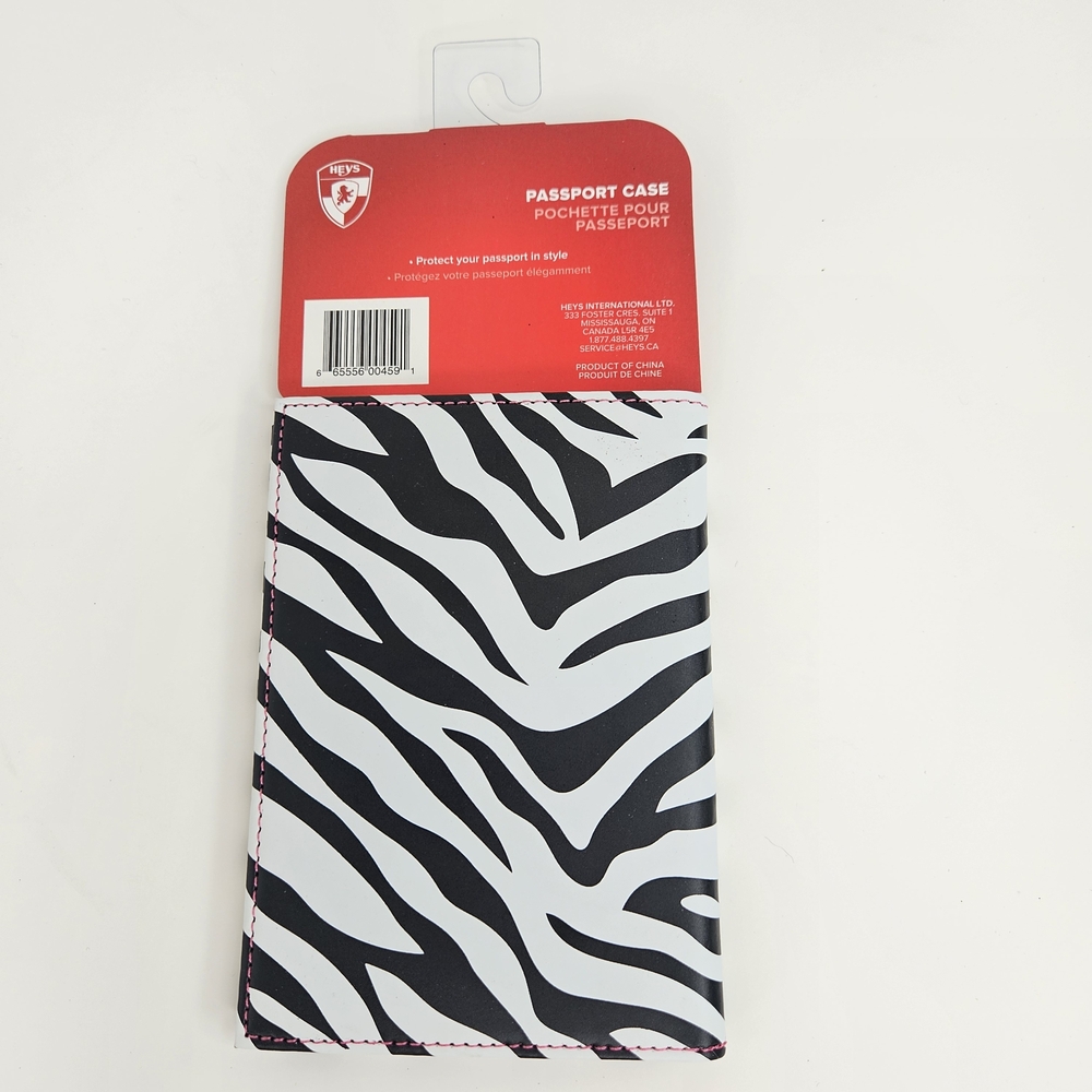 NWT Heys Zebra Animal Print Passport Cover Travel Wallet - Picture 8 of 16